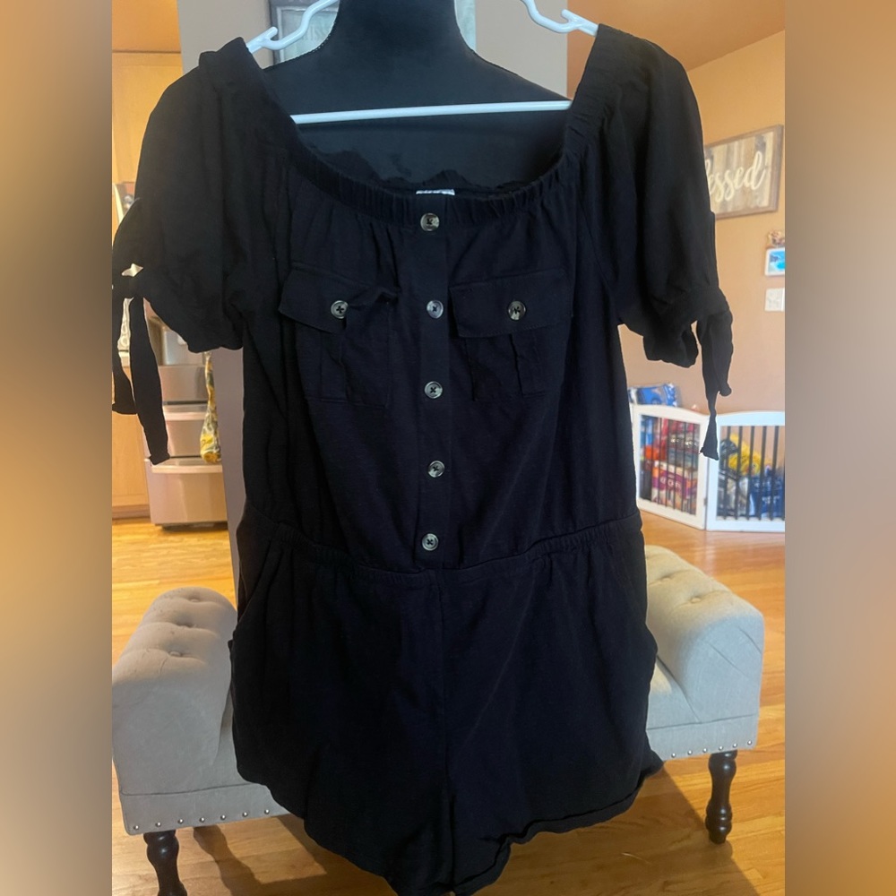 Black shorts romper